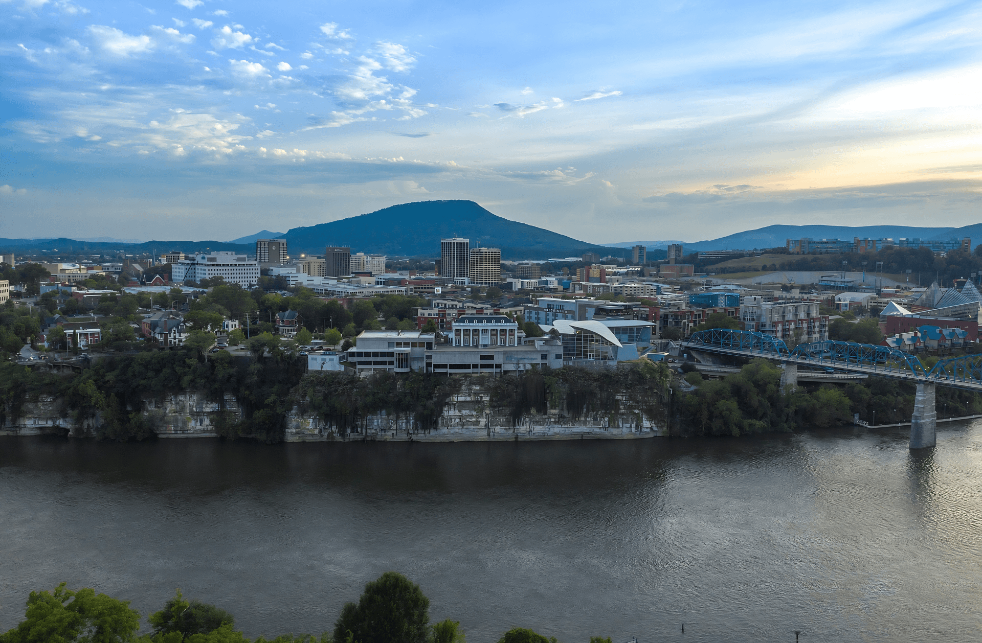 Chattanooga skyline along the Tennessee River